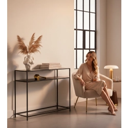 SKD-83 KONSOLA LOFT INDUSTRIALNA STAL CZARNA STAL NIERDZEWNA INOX